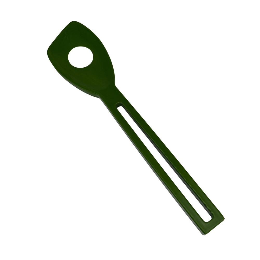 Zak Designs Forest Green Melamine Risotto Slotted‎ Hole Mixing Spoon 12" 07074